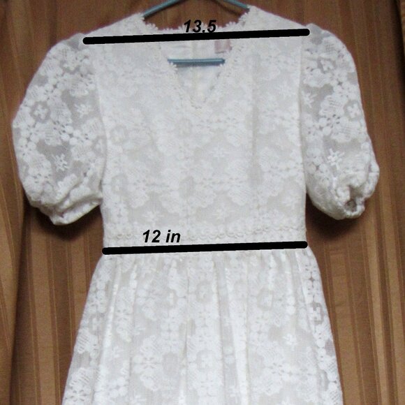Rachel Parcell White Ruffle Short Sleeve Dress Size XXS,Lined - Picture 7 of 9